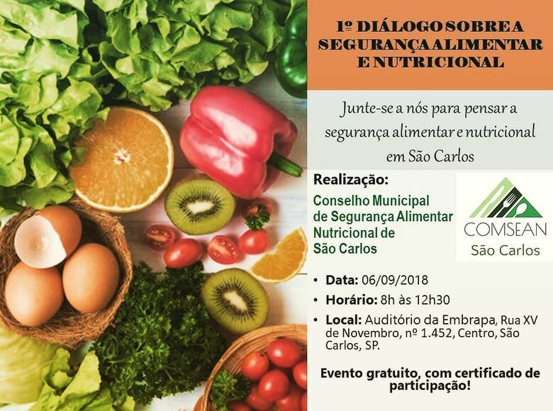 Segurança alimentar e nutricional será discutida em evento na quinta-feira -