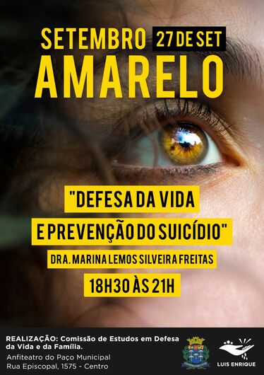 Comissão da Câmara promove palestra sobre Prevenção do Suicídio no Paço Municipal -