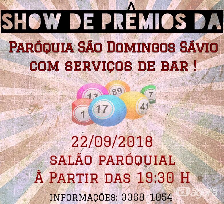 Paróquia São Domingos Sávio realiza show de prêmios - 