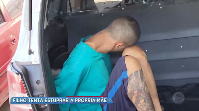 Filho é acusado de tentar estuprar a mãe no interior de SP - Crédito: Record Rio Preto