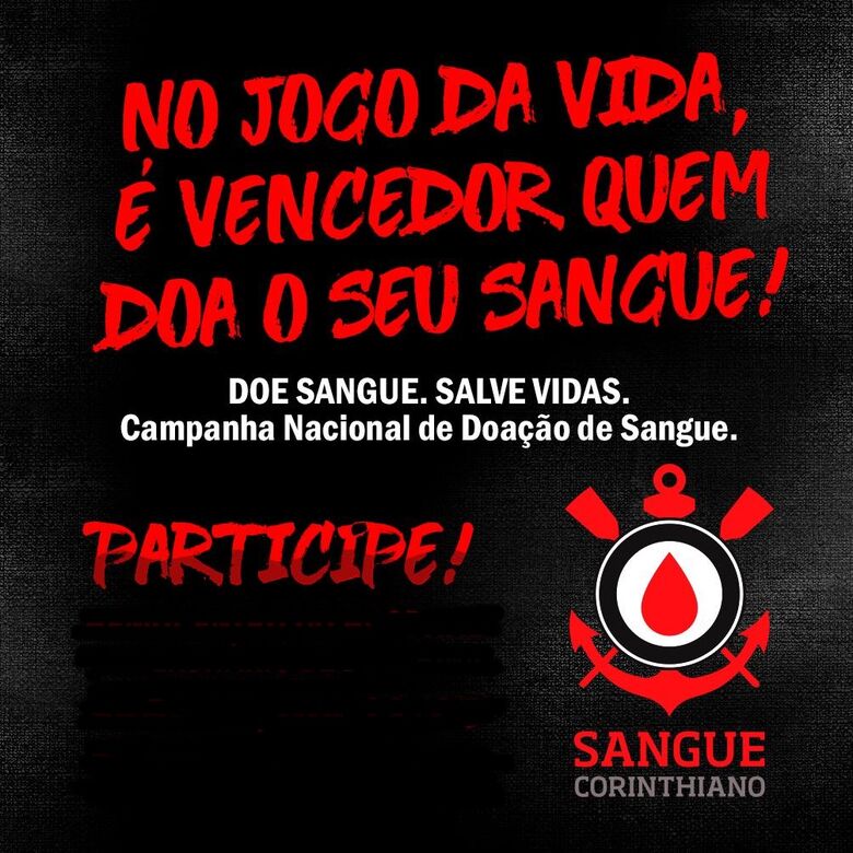 Sangue Corinthiano faz campanha de doação de sangue em São Carlos - Crédito: Divulgação