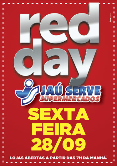 Red Day do Supermercados Jau Serve será nesta sexta, 28 -