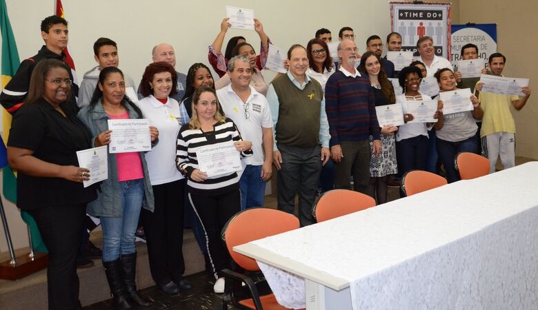 Time do Emprego certifica novas turmas - Crédito: Divulgação