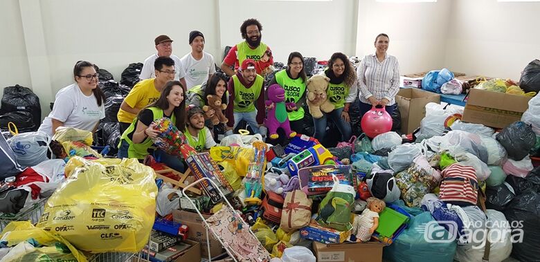 Estudantes doam brinquedos, roupas e calçados para o Fundo Social - Crédito: Divulgação