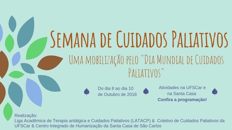 Semana de Cuidados Paliativos acontece entre 8 e 10 de outubro em São Carlos -