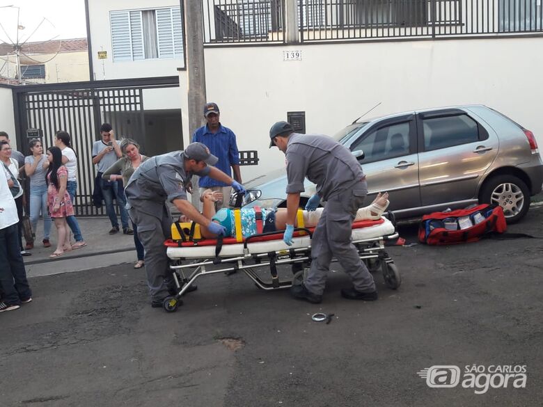 Pai e filha ficam feridos em acidente no Beatriz - Crédito: Maycon Maximino