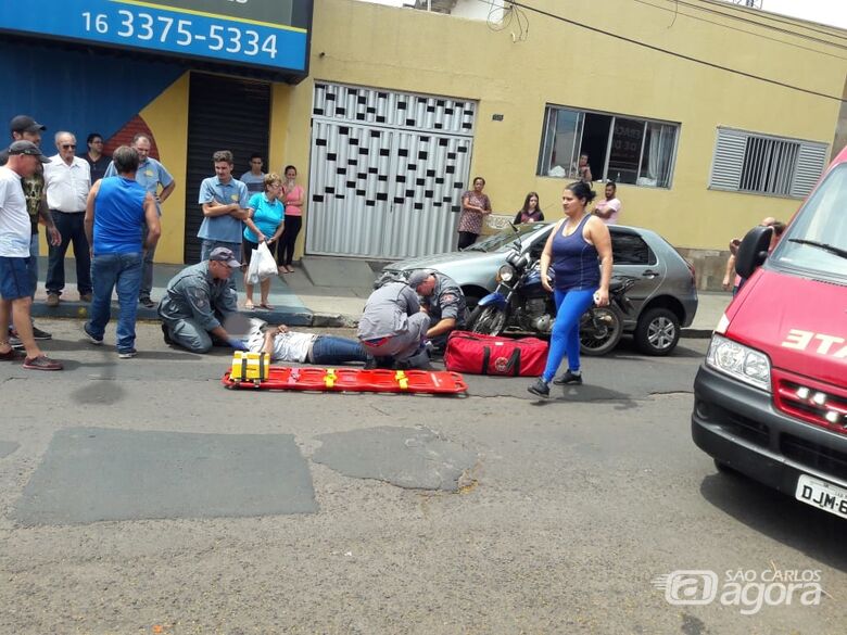 Motoboy se envolve em acidente e fica ferido - Crédito: Maycon Maximino