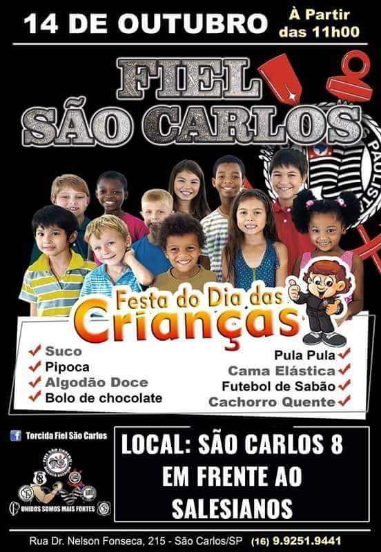 Fiel Torcida de São Carlos promete um domingo animado para as crianças no São Carlos 8 -