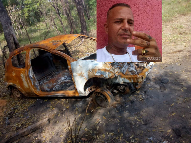 Carro de homem que está desaparecido é encontrado queimado - Crédito: Colaborador/SCA
