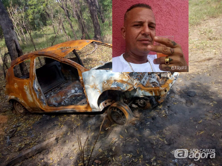 Carro de homem que está desaparecido é encontrado queimado - Crédito: Colaborador/SCA