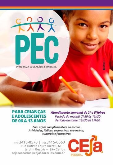 Matrículas abertas para o Programa de Educação e Cidadania -