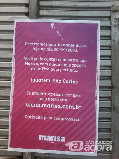 Lojas Marisa fechou as portas no shopping Iguatemi - Crédito: Colaborador