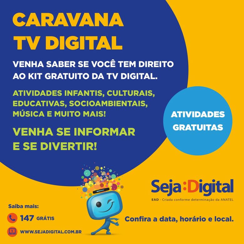 Caravana TV Digital estará em Ibaté - 