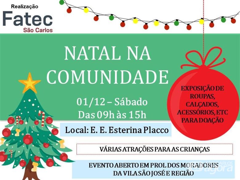 Fatec São Carlos realiza Natal na Comunidade - 