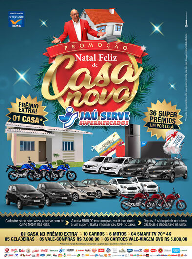 Jaú Serve Supermercados comemora seus 54 anos em grande estilo e lança sua Promoção de Natal 2018 com premiação inédita na rede -