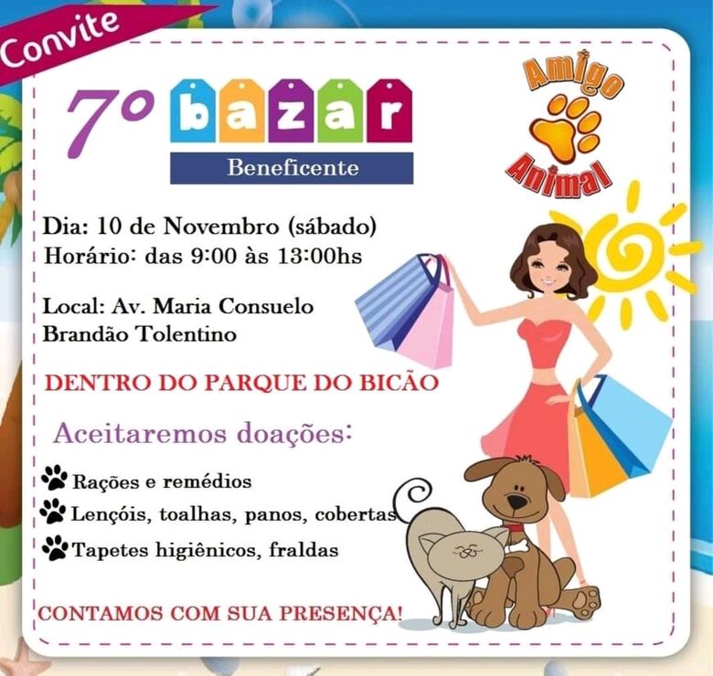 Bazar beneficente pretende buscar recursos para animais abandonados -