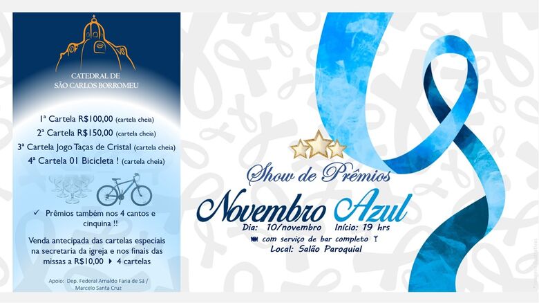 Catedral realiza o show de prêmios Novembro Azul -