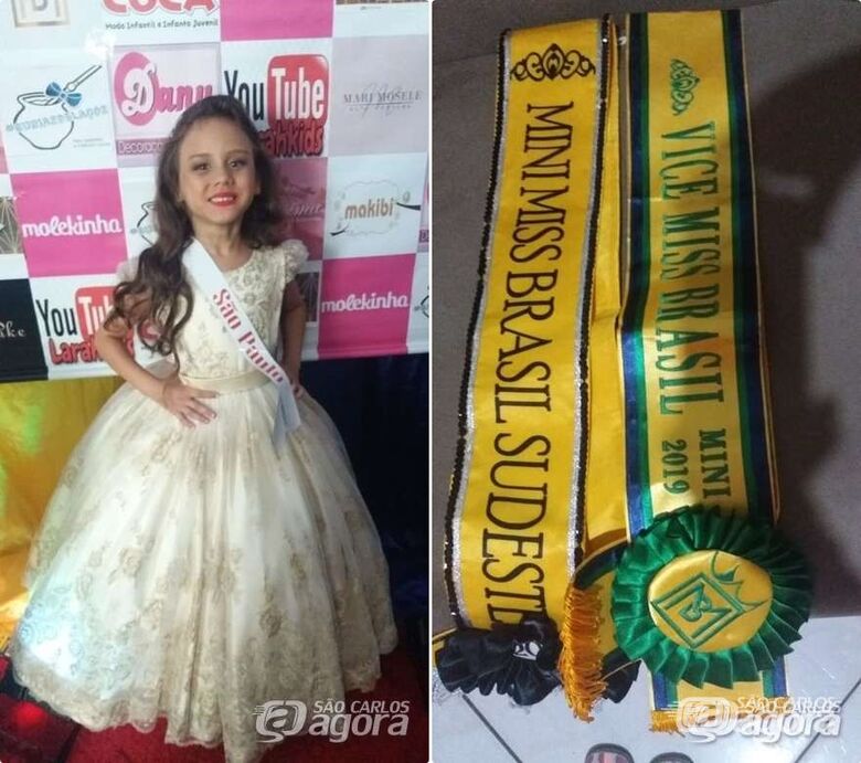 São-carlense conquista o Miss Sudeste para crianças e adolescentes - Crédito: Divulgação