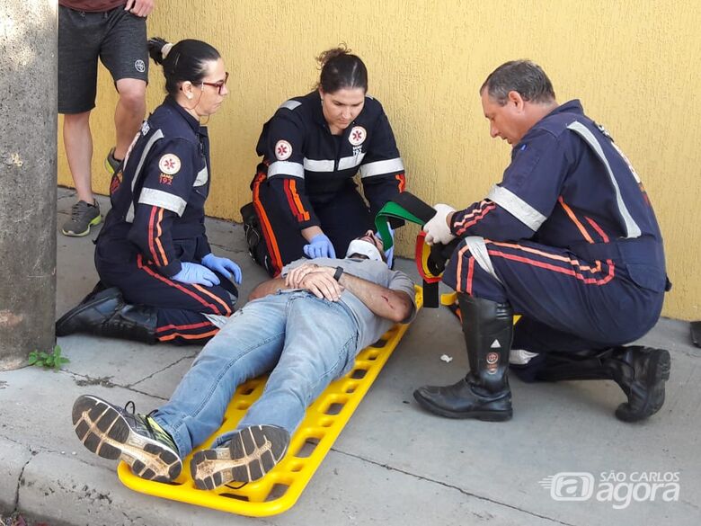 Motociclista leva a pior em acidente no Santa Felícia - Crédito: Maycon Maximino