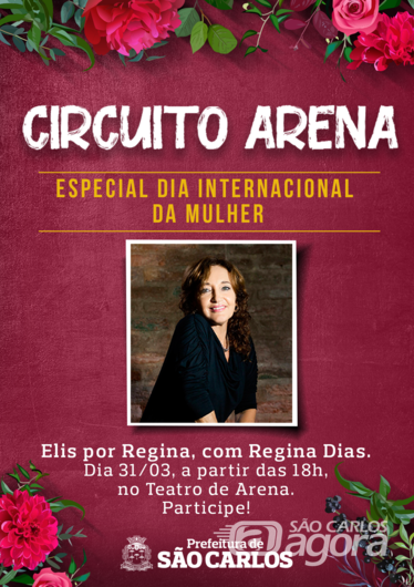 Regina Dias apresenta o show “Elis por Regina” domingo no Teatro de Arena do centro - 