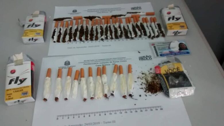 Mulher é flagrada tentando levar drogas para o filho em penitenciária - Crédito: Divulgação