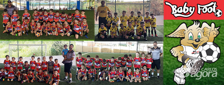 Garotada do baby foot da Mult Sport treinam de olho no torneio interno - Crédito: Divulgação