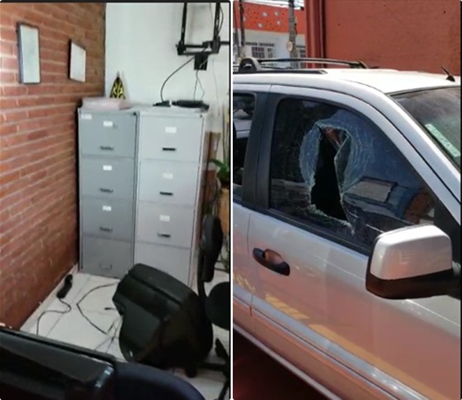 Mulher em surto invade clínica e causa vários danos -