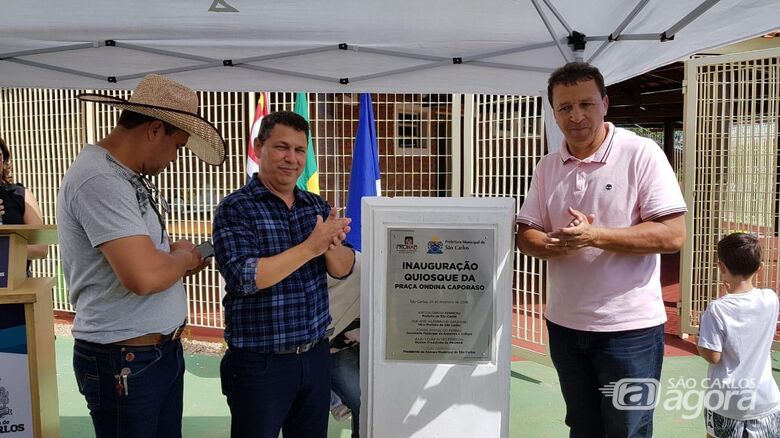 Malabim participa da inauguração do quiosque da Praça Ondina Caporaso no Douradinho - Crédito: Divulgação