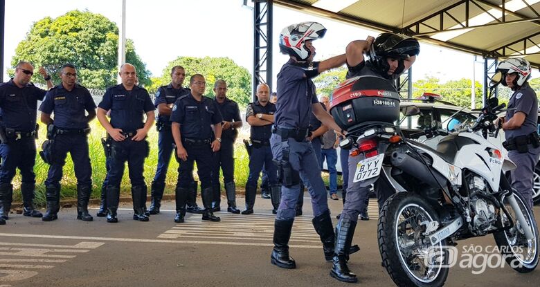 Guardas municipais treinam com PM - Crédito: Divulgação