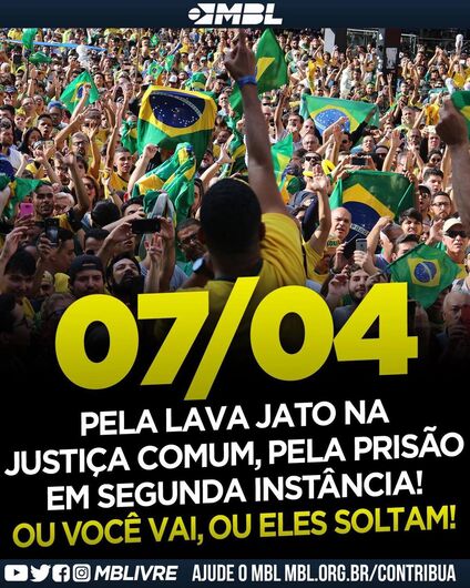 Carreata em São Carlos quer “salvar” a Lava Jato, prisão em 2ª instância e impeachment de Gilmar Mendes - Crédito: Divulgação