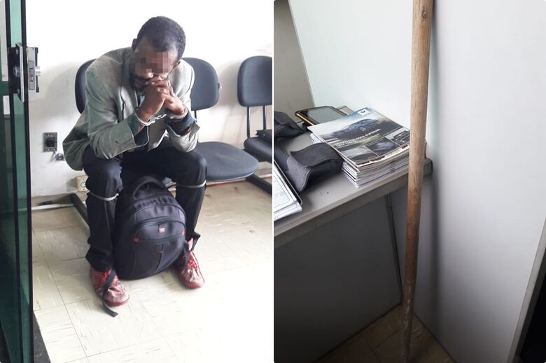 Homem é detido após quebrar vidro na sala do juiz no Fórum Criminal - Crédito: São Carlos Agora