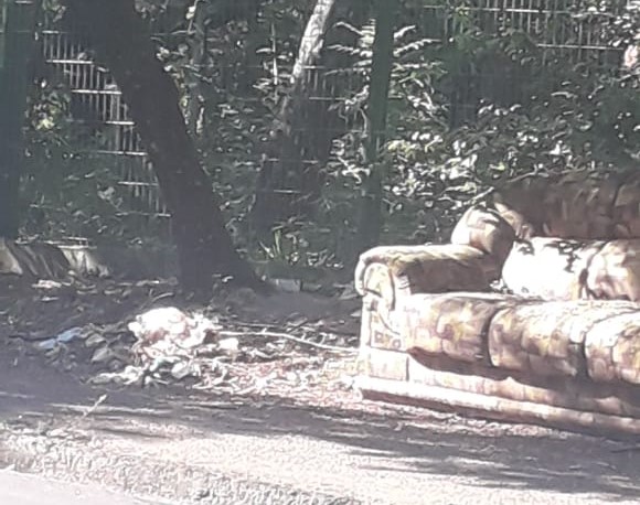 Após limpeza de chácara, sujeira é descartada em área de preservação ambiental - Crédito: Divulgação