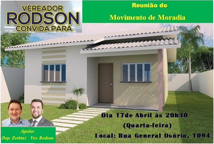 Rodson convida para reunião do Projeto Habitacional de Interesse Social no Ítalo - Crédito: Divulgação
