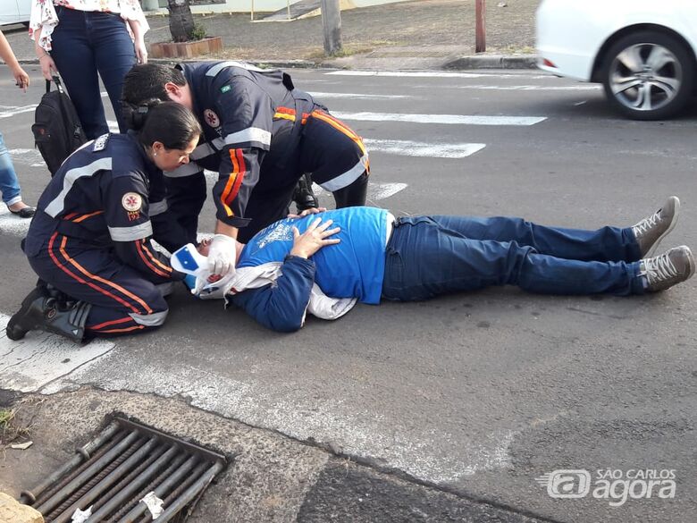 Motociclista fica ferido em acidente no Centro -