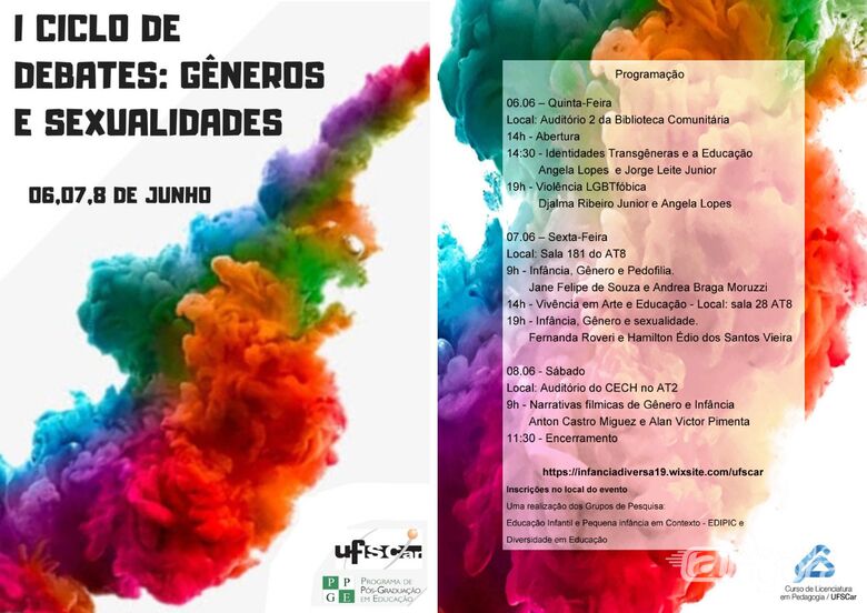 UFSCar sedia evento sobre infância, gênero e sexualidade - Crédito: Divulgação