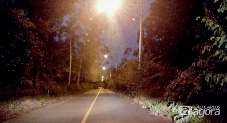 Obra de iluminação pública na estrada do IFSP é concluída - Crédito: Divulgação