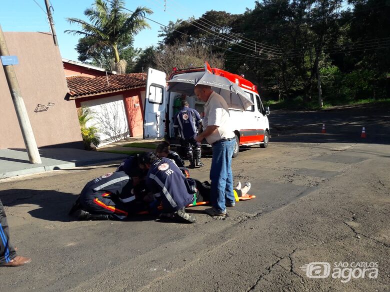 Garupa de moto fica ferida em acidente no Paulistano - Crédito: Maycon Maximino