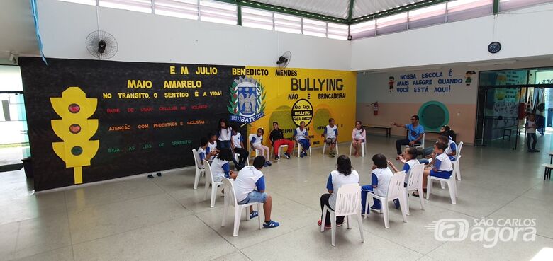 Escola “Julio Mendes” conscientiza alunos sobre Maio Amarelo e Dia do Desafio em Ibaté - Crédito: Divulgação