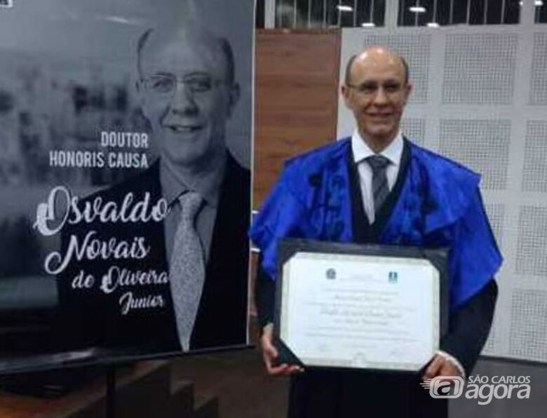 Pesquisador de São Carlos é “Honoris Causa” em universidade sul-mato-grossense - Crédito: Divulgação