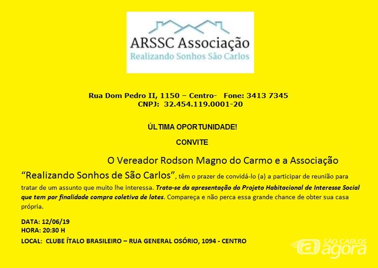 Vereador Rodson convida interessados a ingressar em projeto habitacional de interesse social - Crédito: Divulgação