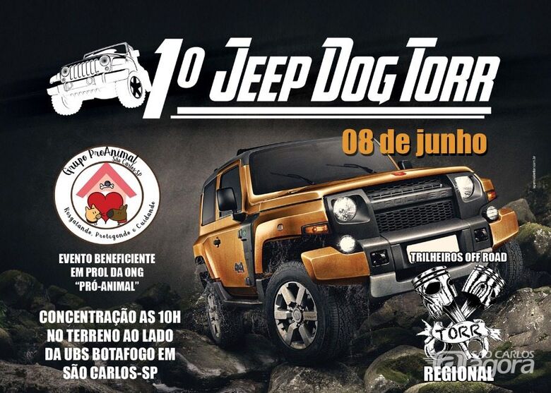 1º Jeep Dog Torr acontece neste sábado e vai ajudar animais abandonados -