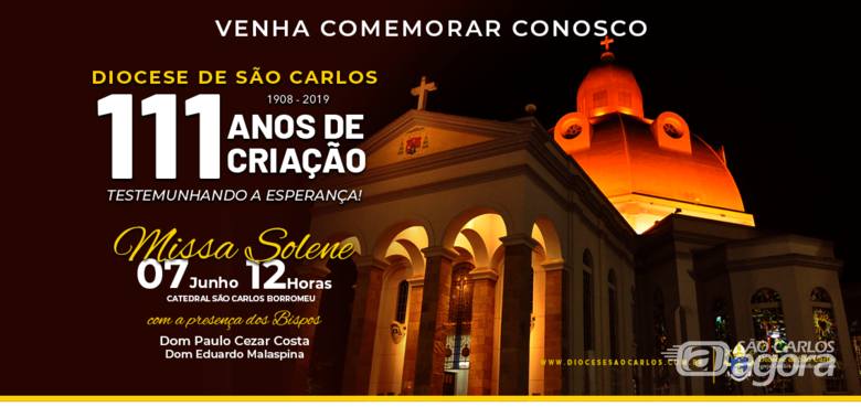 Santa Missa celebra 111 anos da Diocese de São Carlos - Crédito: Divulgação