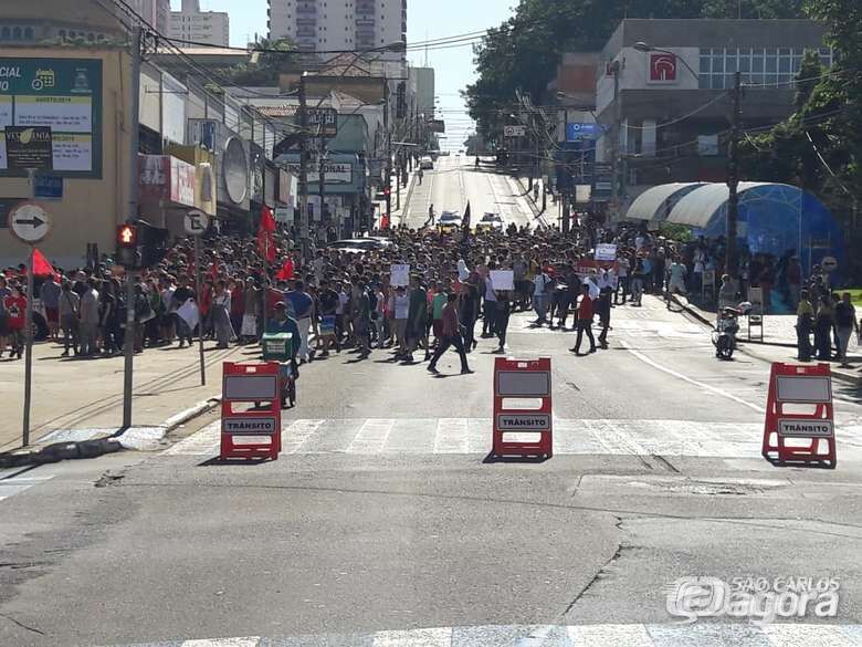 Professores, trabalhadores, estudantes e sindicalistas prometem ‘parar’ São Carlos - Crédito: Arquivo SCA