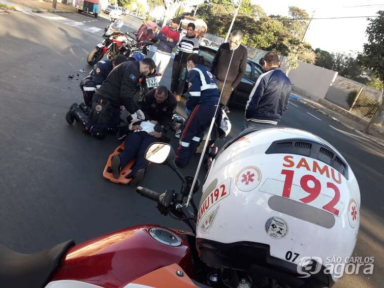 Motociclista fica ferida após colisão na Vila Prado - Crédito: Maycon Maximino