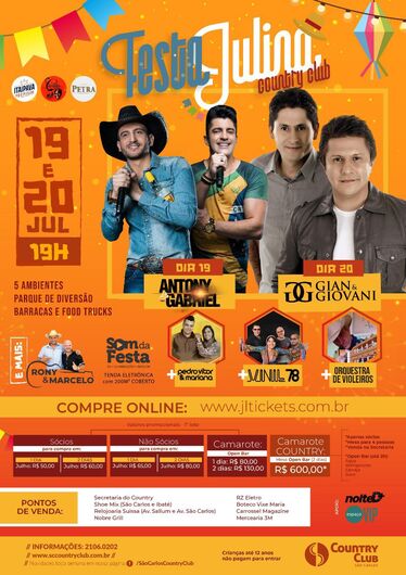 Fim de semana agitado no Country Club com festa Julina -