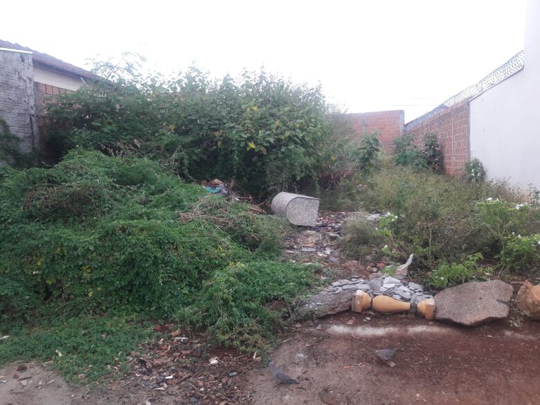 Terreno abandonado serve de depósito de lixo no Botafogo - Crédito: Divulgação