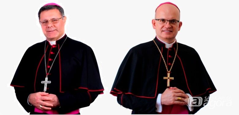Bispos D. Paulo Cezar Costa e Dom Eduardo Malaspina receberão título de cidadania são-carlense - Crédito: Divulgação