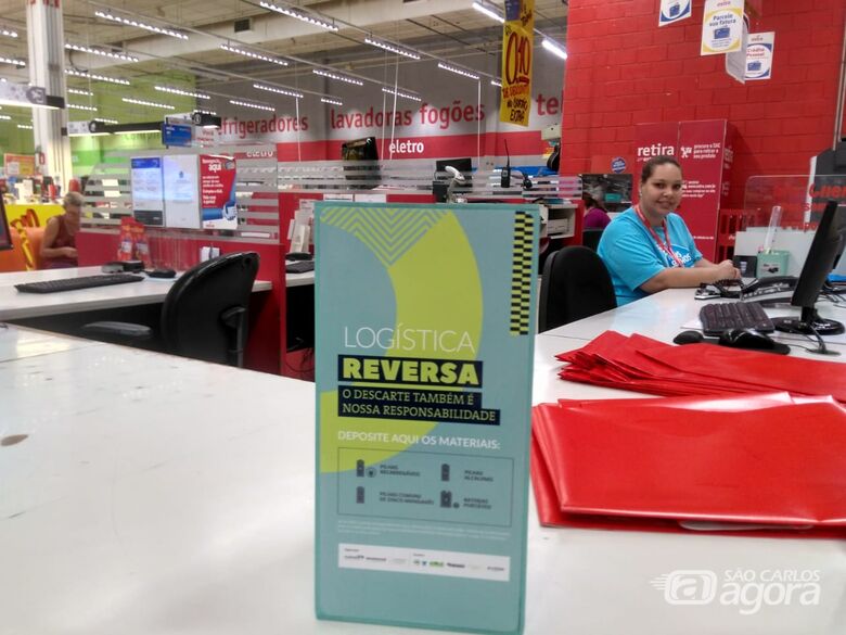 Pilhas e baterias usadas são coletadas no Shopping Iguatemi - Crédito: Divulgação