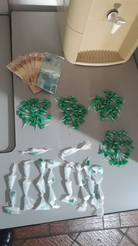 Suspeito é detido com cocaína e crack no Gonzaga - Crédito: Divulgação
