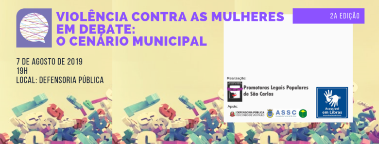 Violência contra as mulheres será debatida em São Carlos - Crédito: Divulgação